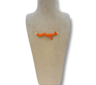 Splendida Collana in Oro con Ramo Corallo, un gioiello made in italy di Patricia Oro Creations, perfetto per un'idea regalo preziosa.