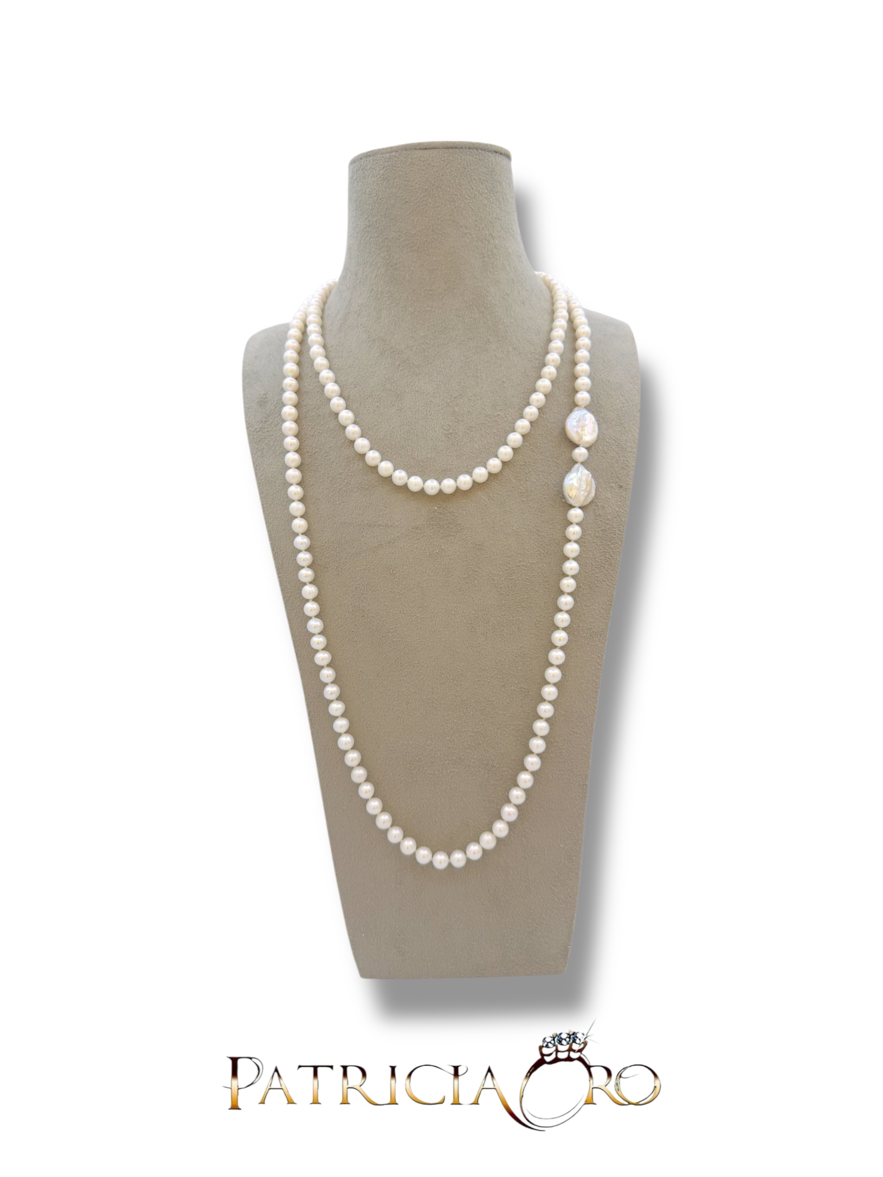Collana di Perle Elegante e Senza Tempo - Patricia Oro Creations | Gioielleria Patricia Oro Collana di perle elegante e senza tempo, un capolavoro di alta gioielleria made in Italy, perfetto per un'idea regalo preziosa.