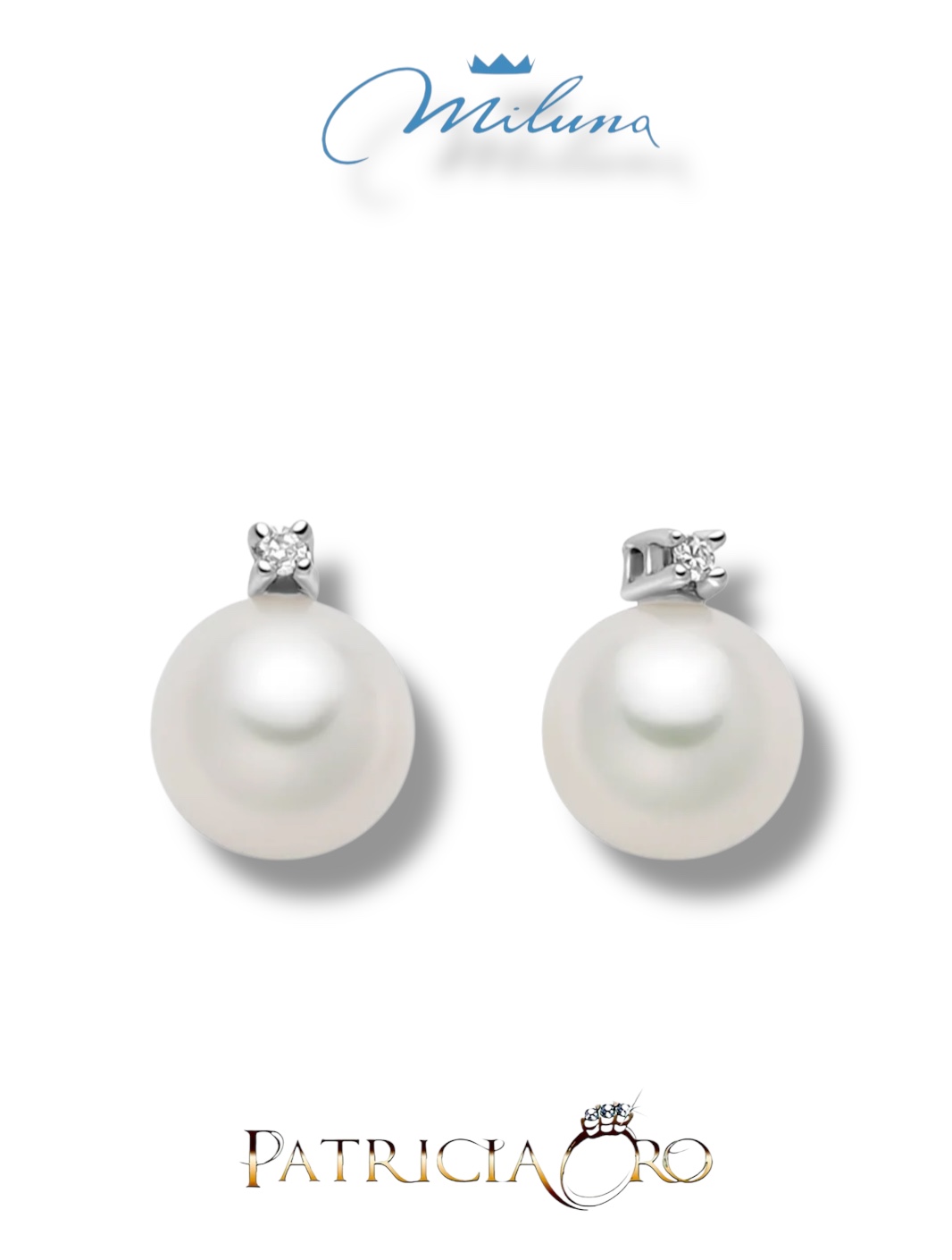 Orecchini Miluna con perle, diamanti e oro bianco: un gioiello di lusso per un'eleganza senza tempo.