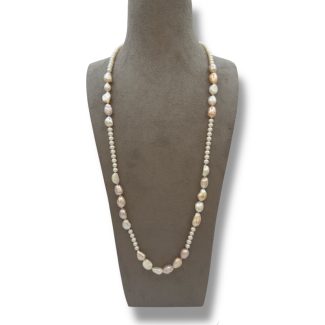 Collana lunga perle naturali