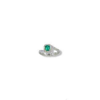 Anello smeraldo e dimanti