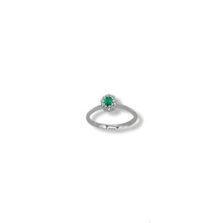 Anello smeraldo e diamanti