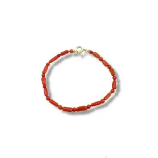 Men's Sciacca Coral Bracelet with 925 Silver Clasp