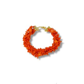 Women's Sciacca Coral 3-Strand Bracelet with 925 Silver Clasp