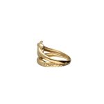 Anello Nodo in Oro Giallo 18 kt: un gioiello made in italy di alta gioielleria, perfetto per un regalo prezioso. (Vista 2)