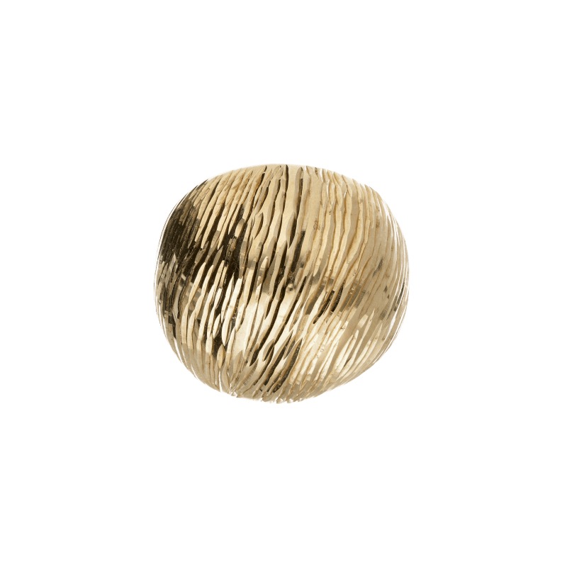 Anello in oro giallo 18k, un gioiello di lusso perfetto per un'idea regalo preziosa. (Vista 2)