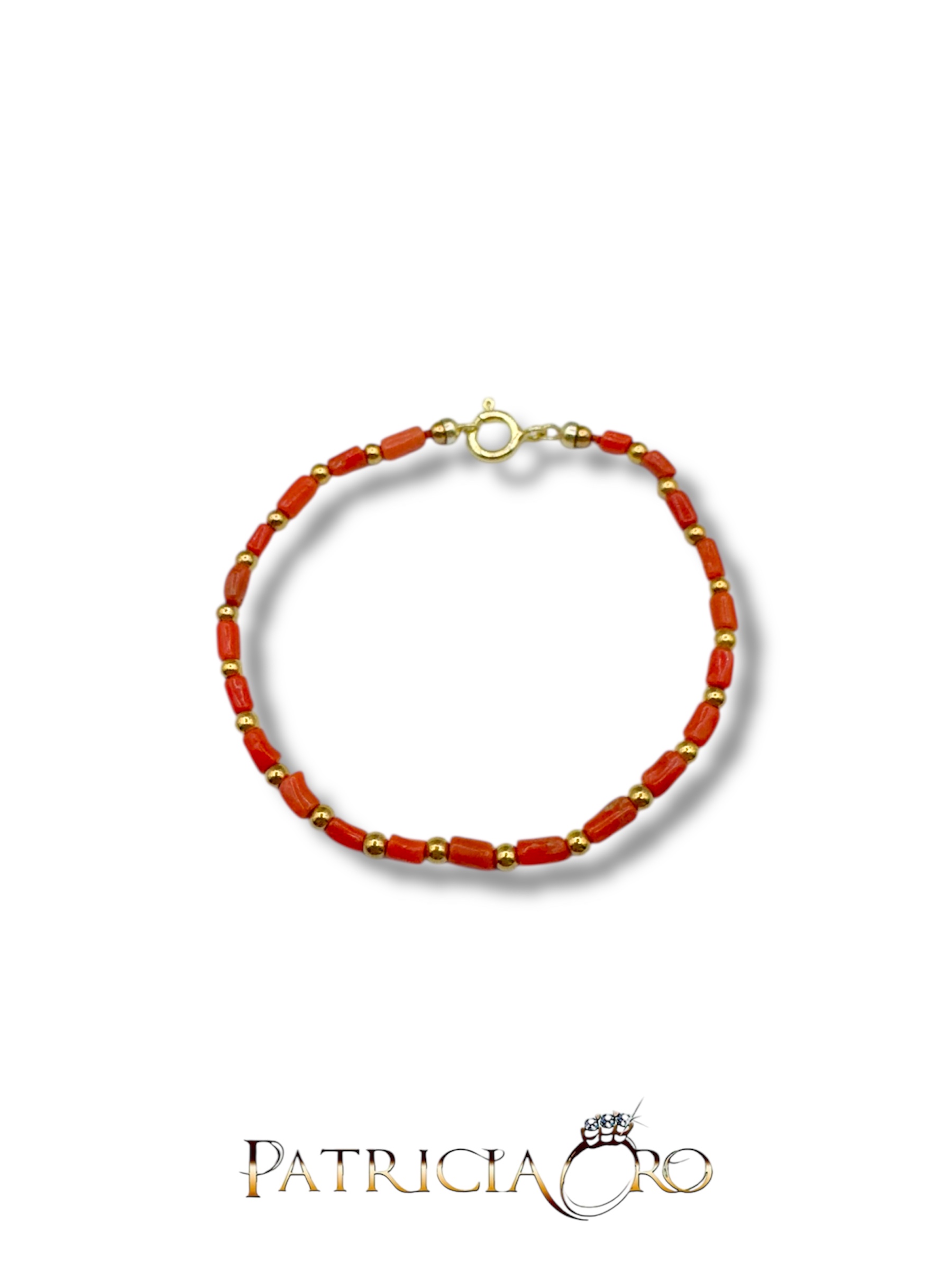 Bracciale con corallo naturale Patricia Oro Creations, un gioiello made in italy di alta gioielleria.