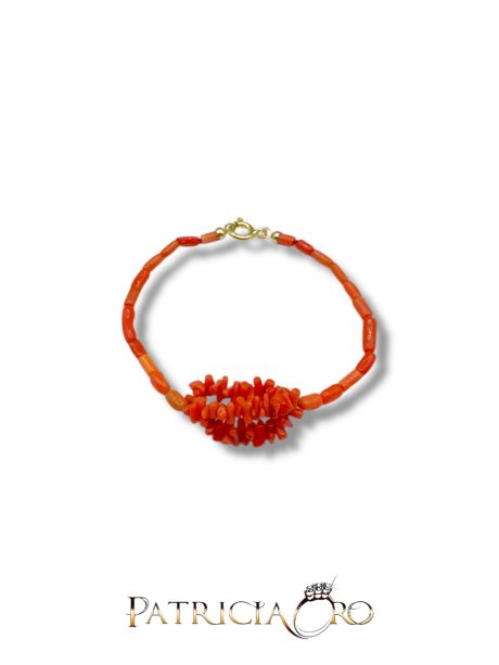 Bracciale Donna Corallo Naturale Sciacca Argento 925
