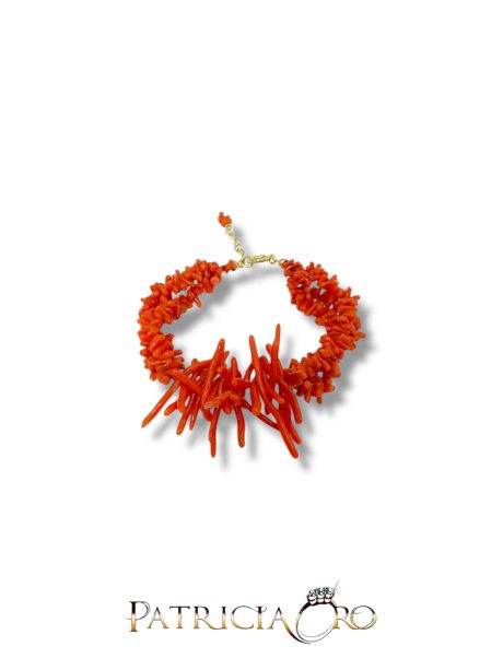 Bracciale Donna in Corallo Naturale Argento 925