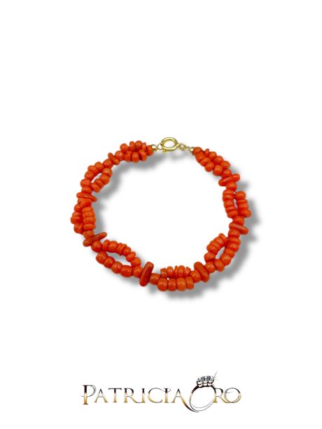 Bracciale Donna Corallo Sciacca Rondelle Argento 925