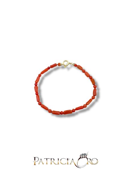 Bracciale Uomo Corallo Sciacca con Chiusura Argento 925