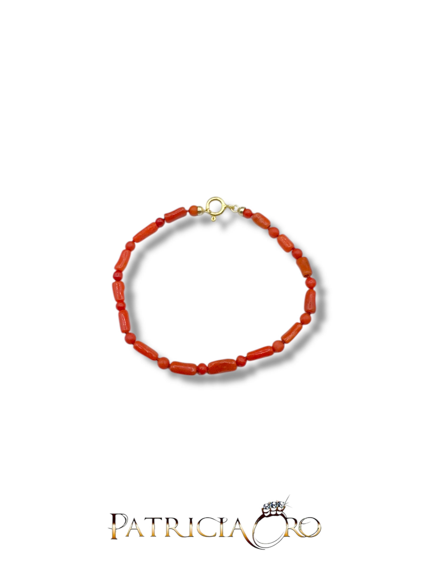 Bracciale Uomo in Corallo Sciacca - Patricia Oro Creations | Gioielleria Patricia Oro Bracciale da uomo con corallo Sciacca, un gioiello made in Italy di Patricia Oro Creations, perfetto per un regalo prezioso.