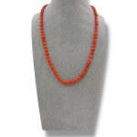 Splendida collana con barilotti sfaccettati di corallo vero, un gioiello made in italy di Patricia Oro Creations, perfetto per un'idea regalo preziosa.