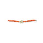 Splendida collana con barilotti sfaccettati in Corallo Sciacca, un gioiello made in italy di Patricia Oro Creations, perfetto per un'occasione speciale. (Vista 2)