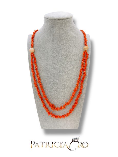 Collana donna Corallo Sciacca e Pietra di Luna Patricia Oro Creations