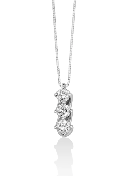 Collana Miluna Trilogy Diamanti in Oro Bianco 18kt