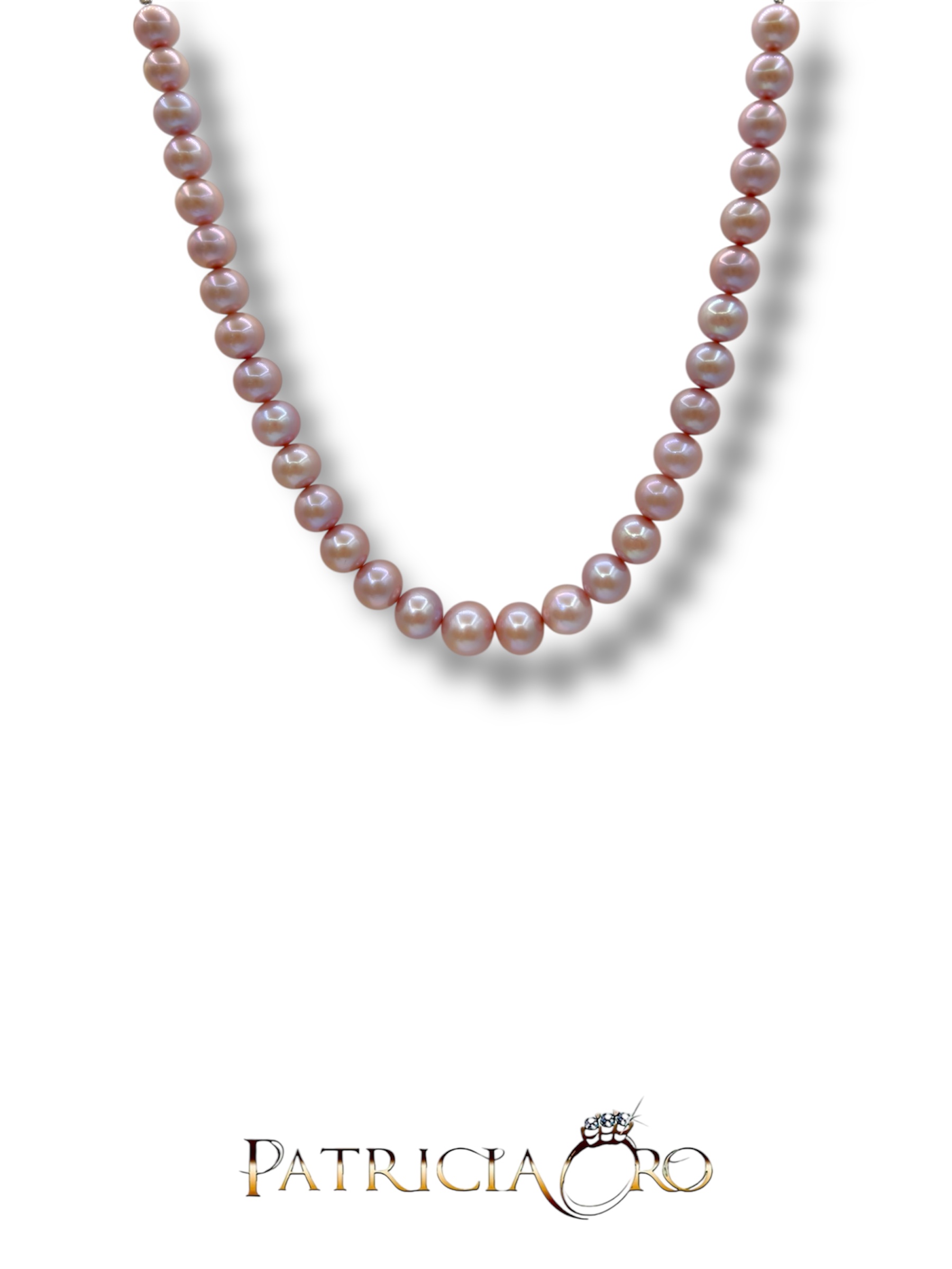 Splendido Filo di Perle Sferiche Edison Purple di Patricia Oro Creations, un gioiello di lusso perfetto per un'occasione speciale.