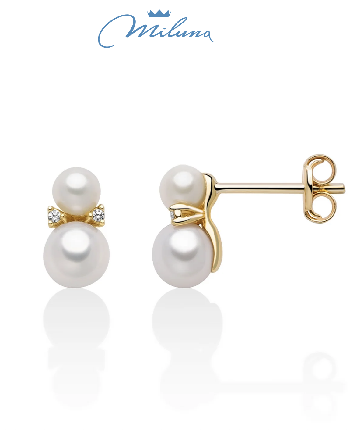 Orecchini Miluna Perle d'Oriente e Diamanti in oro, un gioiello di lusso con diamanti preziosi per un'eleganza senza tempo.