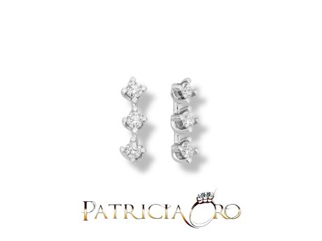 Orecchini Miluna Trilogy Diamanti in Oro Bianco 18kt
