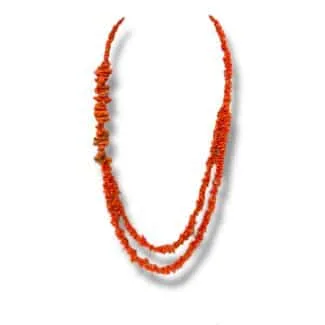Women's Natural Mediterranean Coral Cupolini Necklace - Patricia Oro Creations