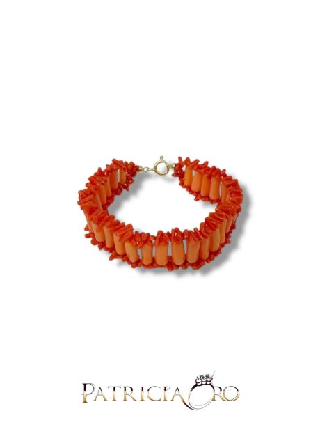Bracciale Donna Corallo Naturale Cupolini e Cannucce