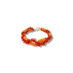 Bracciale da donna con Corallo Sciacca di Patricia Oro Creations: un gioiello made in Italy di alta gioielleria, perfetto per un regalo prezioso.