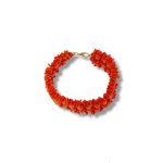 Splendido bracciale da donna Corallo Sciacca di Patricia Oro Creations, un gioiello made in italy di alta manifattura. (Vista 2)