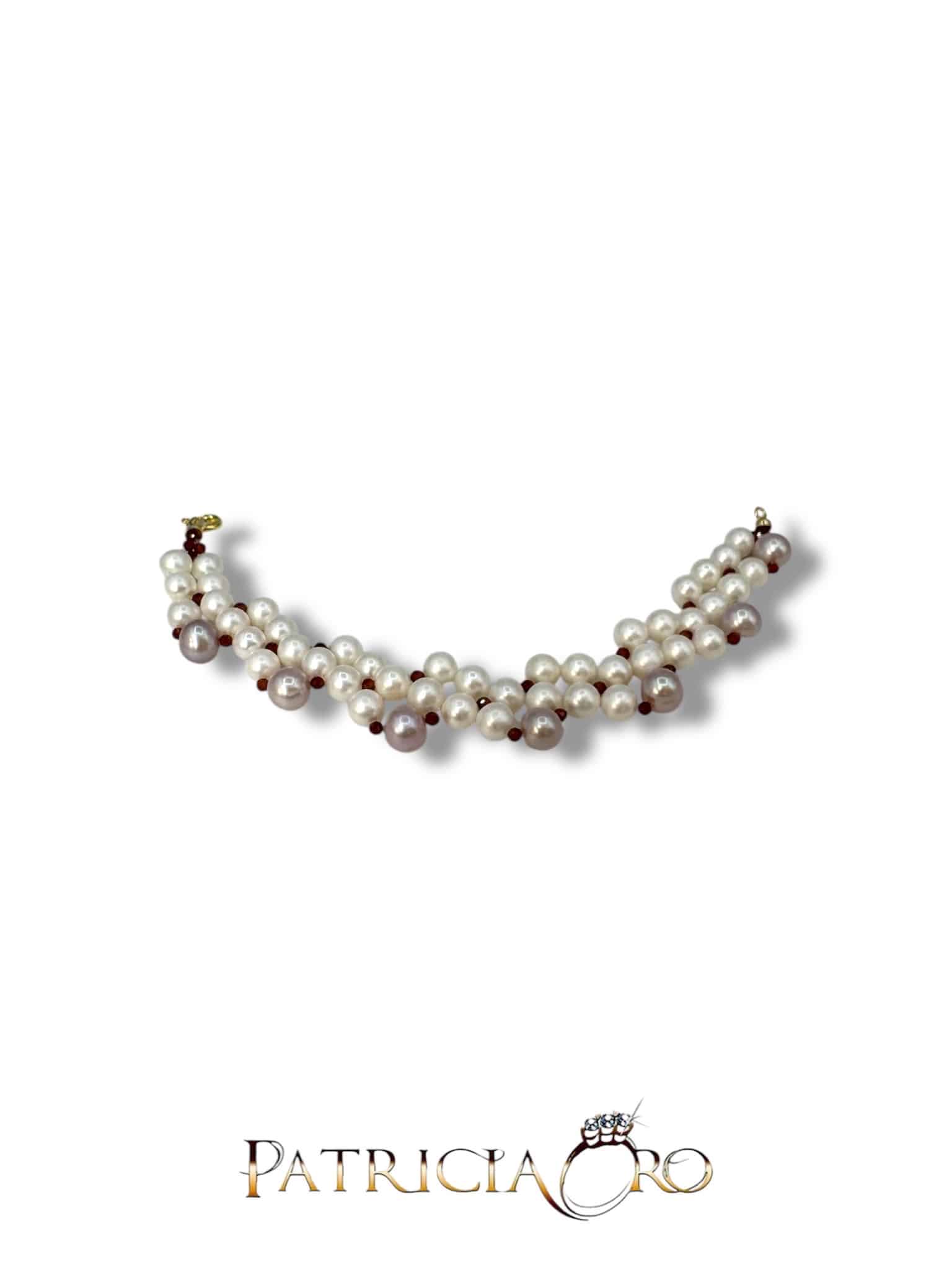 Bracciale da donna Patricia Oro Creations con perle preziose, un gioiello di alta gioielleria italiana.
