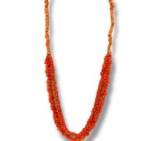 Splendida collana da donna con corallo naturale mediterraneo, un gioiello made in italy di Patricia Oro Creations, perfetto per un regalo prezioso.