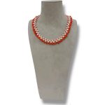 Splendida collana da donna con corallo naturale e perle preziose, un gioiello di alta gioielleria.