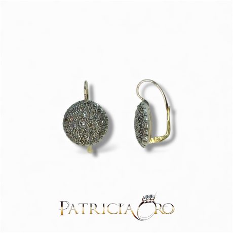 Orecchini Toppe Siciliane Oro 375 e Diamanti Clesi