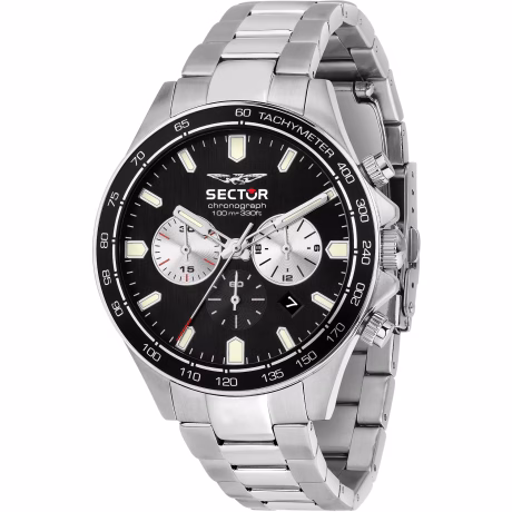 Orologio Maschile Sector 230 Cronografo Acciaio Cassa 43mm