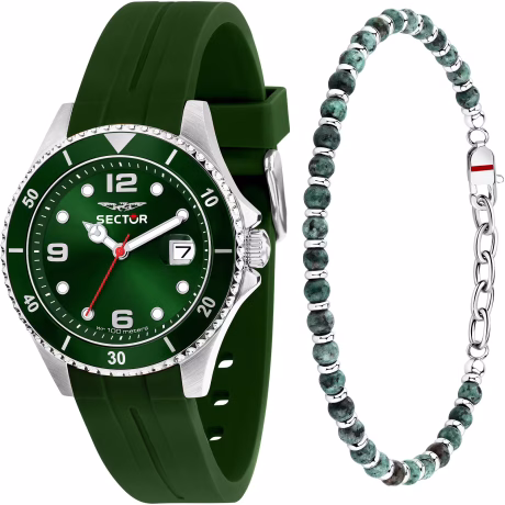 Orologio Uomo Sector 230 Acciaio 39mm Quarzo Verde