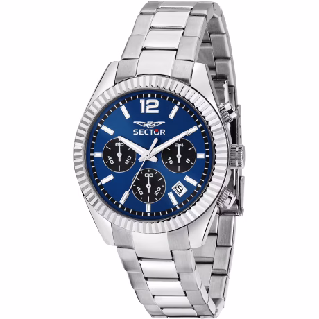Orologio Sector 240 Cronografo Uomo Acciaio Silver