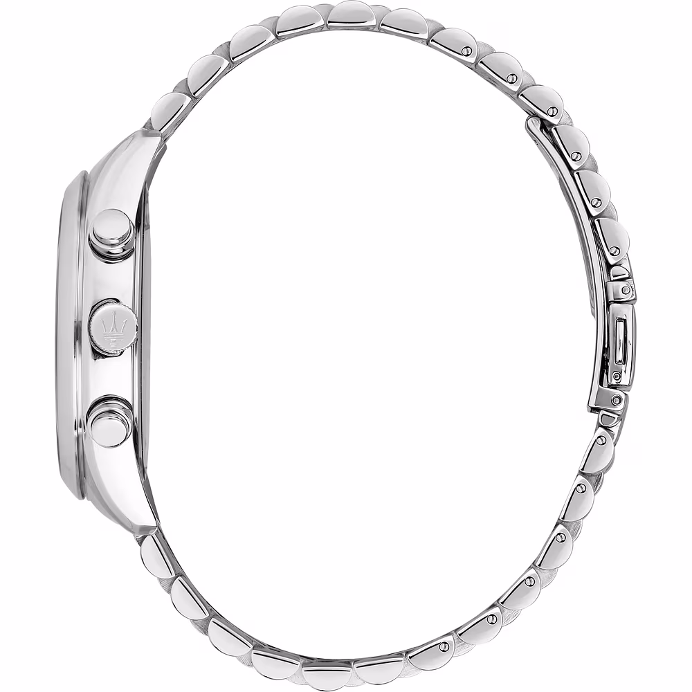 Scopri l'Orologio Maserati Attrazione, un gioiello di lusso per l'uomo moderno. Un accessorio di alta orologeria che incarna l'eleganza e la raffinatezza, perfetto per chi cerca un tocco di classe. (Vista 3)