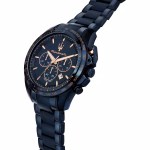 Scopri l'Orologio Maserati Blue Edition, un gioiello di lusso che incarna l'eleganza e la raffinatezza. Perfetto per chi cerca un accessorio di alta classe. (Vista 2)