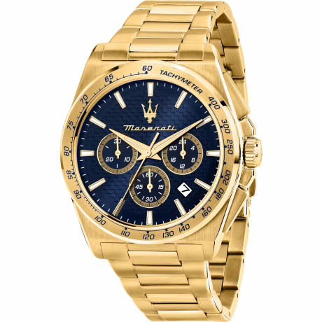 Orologio Maserati Velocità Uomo Cassa Acciaio Oro 43mm