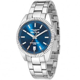 Sector 240 Men's Watch in Stainless Steel with Blue Sunray Dial