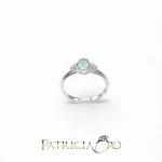 Splendido anello Davite&Delucchi con acquamarina e diamanti, un gioiello di lusso perfetto per un'idea regalo preziosa. (Vista 2)