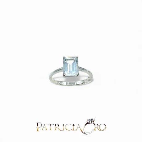 Anello Acqua Marina in Oro Bianco 750 Davite & Delucchi