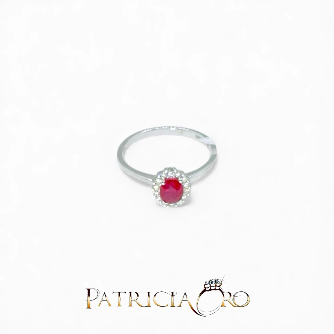 Splendido anello Davite&Delucchi con rubino e diamanti, un gioiello di lusso perfetto per un'idea regalo preziosa. (Vista 2)