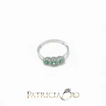 Anello Davite&Delucchi in oro 18k con smeraldo e diamanti: un gioiello smeraldo di alta gioielleria. (Vista 2)