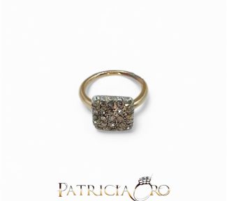 Anello in oro e diamanti stile antico di Clesi Gioielli: un capolavoro di alta gioielleria con diamanti certificati, perfetto per un'idea regalo preziosa. (Vista 2)