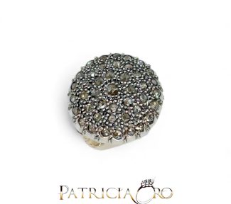 Anello Stile Antico in Oro e Diamanti di Clesi Gioielli: un capolavoro di alta gioielleria con diamanti certificati. (Vista 2)