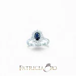 Anello con zaffiro e diamanti in oro bianco 18kt Davite&Delucchi