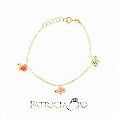 Bracciale Bimba Tartarughe in Oro 18kt