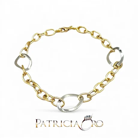Bracciale Donna in Oro 750 Bicolore Manifattura 7.0