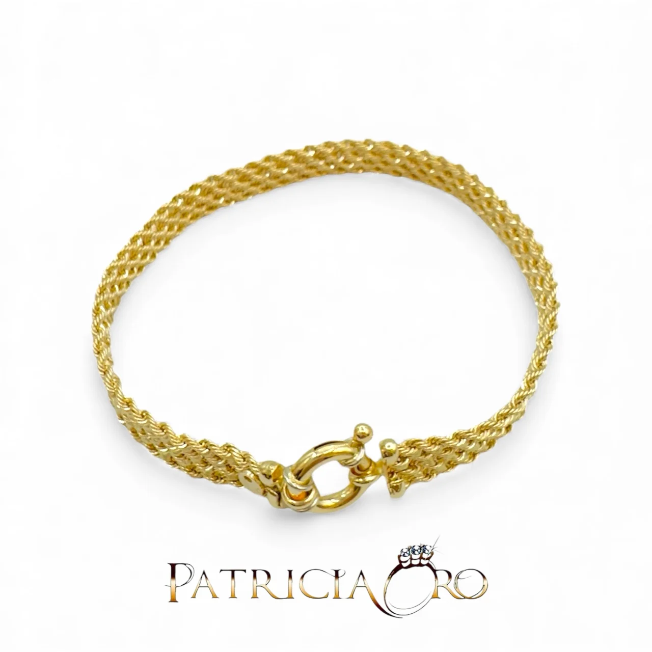 Bracciale da donna in oro 750, un gioiello di lusso perfetto per un'idea regalo preziosa.