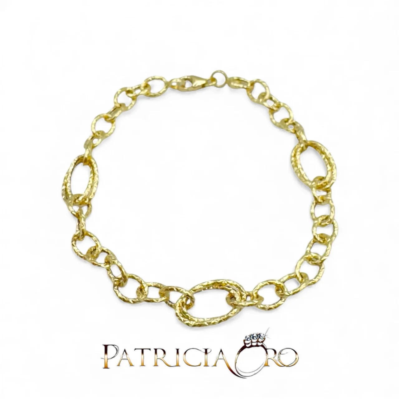 Elegante bracciale da donna in oro 750, un gioiello di lusso perfetto per un'occasione speciale.