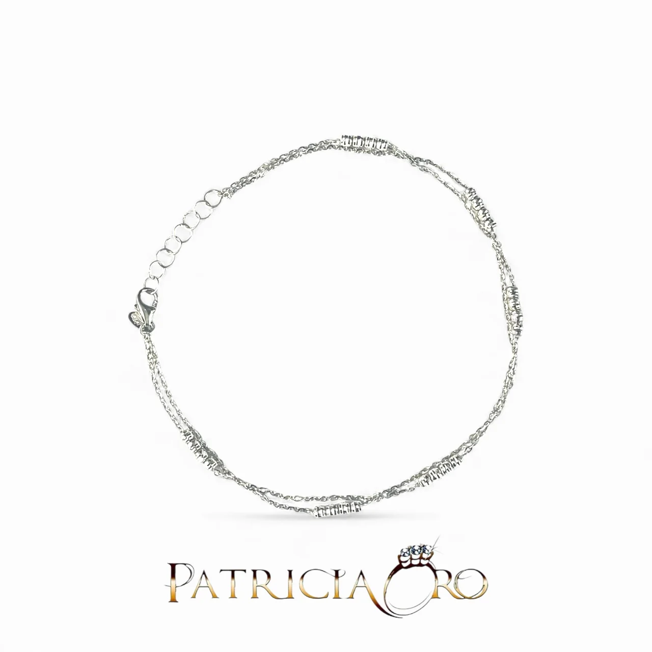 Bracciale Donna in Oro Bianco 18k - Design Elegante | Gioielleria Patricia Oro Bracciale da donna in oro bianco, un gioiello di lusso perfetto per un'idea regalo preziosa.